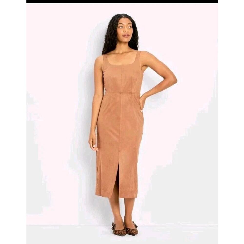 Women's 90's Suede Midi A-Line Dress - Future Collective